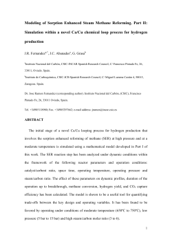 Modeling of Sorption Enhanced Steam Methane Reforming