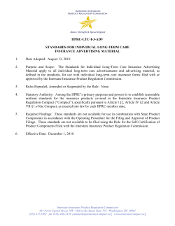 Standards for Individual Long-Term Care Insurance Advertising