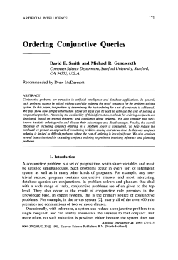 Ordering Conjunctive Queries