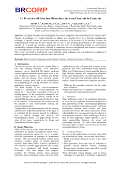 An Overview of Interface Behaviour between Concrete to Concrete