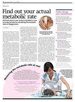 Find out your actual metabolic rate
