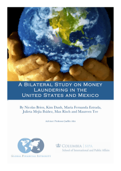 A Bilateral Study on Money Laundering in the United States and