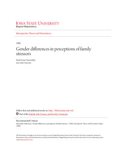 Gender differences in perceptions of family stressors