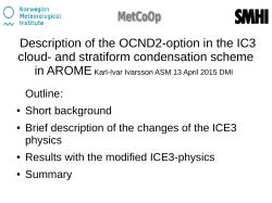 Description of the OCND2-option in the IC3 cloud