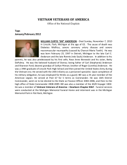 January and February - Vietnam Veterans of America