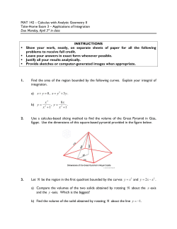MAT 142 &ndash; Calculus with Analytic Geometry II Take