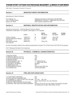 ST7200 Masonry Stain MSDS(H20)