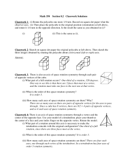 Math 350 Section 8.2 Classwork Solutions Classwork 1: (i) Rotate