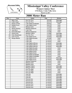 Mississippi Valley Conference 3000 Meter Run