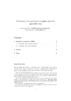 Preliminary documentation for gb4e.sty and cgloss4e