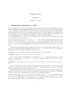 Class Notes by Sam Elder