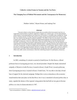 Collective Action Frames in Nosamo and the Tea Party: The