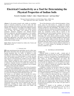 Electrical Conductivity as a Tool for Determining the Physical