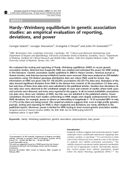 Hardy&ndash;Weinberg equilibrium in genetic association studies: an