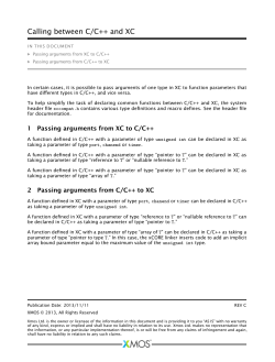 Calling between C/C++ and XC