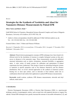 Strategies for the Synthesis of Yardsticks and Abaci for Nanometre