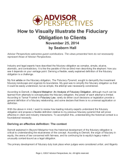 How to Visually Illustrate the Fiduciary Obligation to Clients