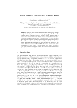 Short Bases of Lattices over Number Fields