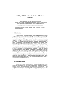 Talking Rabbit: a User Evaluation of Sentence Production