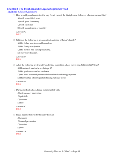 Chapter 2 The Psychoanalytic Legacy: Sigmund Freud Multiple