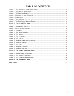 Book of the Middle Ages Teacher Sample