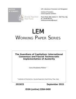 The Guardians of Capitalism: International Consensus and Fascist