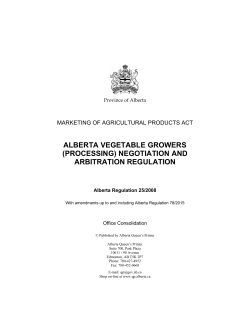 alberta vegetable growers (processing
