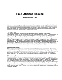 Time Efficient Training
