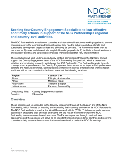 Country Engagement Specialists