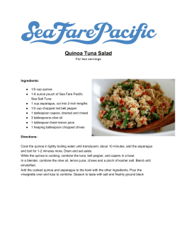 Quinoa Tuna Salad - Sea Fare Pacific