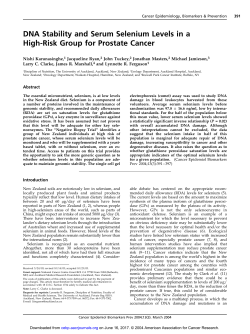 DNA Stability and Serum Selenium Levels in a High-Risk