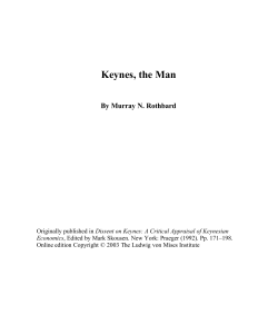 Keynes, the Man - AMS