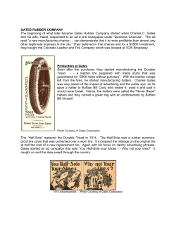 GATES RUBBER COMPANY The beginning of what later became