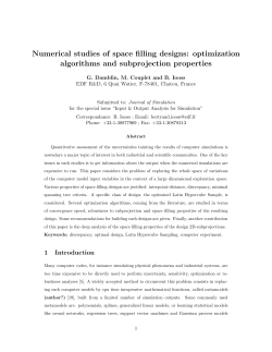 Numerical studies of space filling designs: optimization algorithms