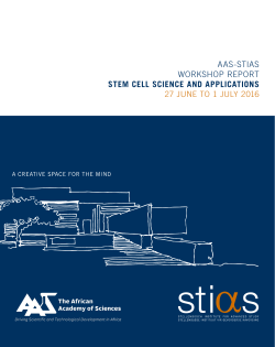 Stem Cell Sciences and Application Report