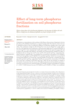 Effect of long-term phosphorus fertilization on soil phosphorus