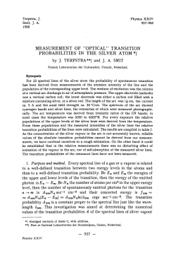 measurement of "optical" transition probabilities