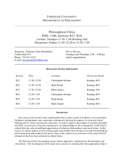 Philosophical Ethics - Fordham University Faculty