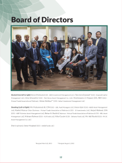 MUFAP Board of Directors