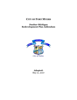 CITY OF FORT MYERS Dunbar-Michigan Redevelopment Plan