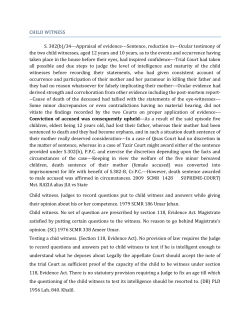 CHILD WITNESS S. 302(b)/34---Appraisal of evidence--