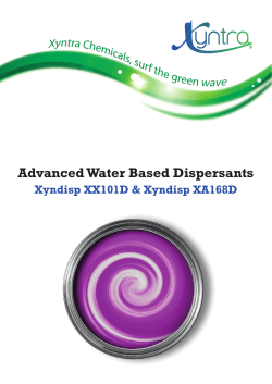Advanced Water Based Dispersants