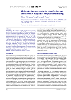 Molecules to maps: tools for visualization and interaction in support