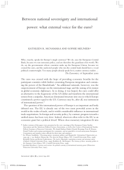 Between national sovereignty and international power: what