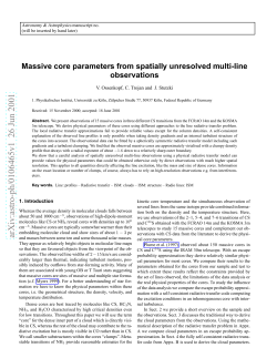 Massive core parameters from spatially unresolved multi