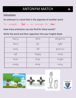 ANTONYM MATCH