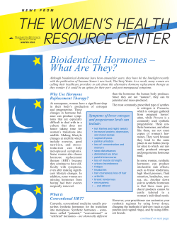 BioIdentical Hormones: What are they? - Dartmouth