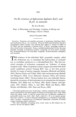 On the existence of hydronium hydrates HgO2 and H150 + in minerals