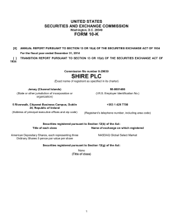 shire plc - Shire: Investor Relations