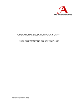 Nuclear weapons policy 1967-1998